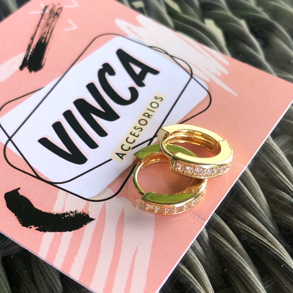 Gold Plated Zircon Earrings ✨